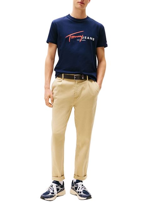 T-shirt blu in cotone Tommy Jeans | DM0DM20817C1G